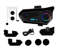 Generico Wireless Motorcycle Headset - Half Helmet, Intercom, IPX6 Waterproof, Type-C Charging | Communication for Motorcyclists on the Road Commuting All Types of Bikes Equipaggiamen