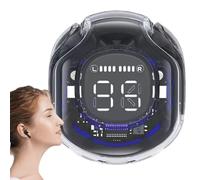 Generico Wireless Noise Cancelling Earphones - Digital Display Earphones | Long Playing Time - Transparent Wireless Sports Training Earbuds with Cancel