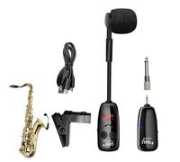 Generico Wireless Saxophone Microphone - Pickup Instrument, Wireless Microphone with a Range of Up to 50 Metres - for Piano, Accordion, Trumpet, Acoustic Instruments