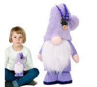 Generico With Spring - Purple Lavender Plush Decoration, Swedish Tomte Doll Faceless Mother's Day Decoration Handmade with Multi-Level Spring Tray
