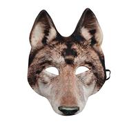 Genérico Wolf Mask - Cardboard Pack Realistic Animal Fascinator Werewolf Face Accessory | Halloween Carnival Christmas Easter Novelty Costume Dress Up Team Masquerade Prop