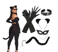 Genérico Woman Cat Costume, Women's Cat Costume, Accessories for Halloween Costumes - Costume Accessories for Women, Halloween Masquerade Costume Costume for Adult