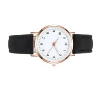 Generico Women's Analogue Watch - Elegant Design with Leather Strap, Waterproof and Classic, Ideal for Work, Travel or Daily Use, for Any Occasion, Black, riferimento alla descrizione