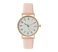 Generico Women's Analogue Watch in PU Leather Alloy 3.3 cm Strap 23.5 cm - Casual Waterproof Watch for Women, Sports Accessory Đa Daily Travel in the Office, pink, riferimento alla