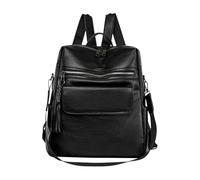 Generico Women's Backpack - 3 PC Stylish and Practical School Backpack | Durable Laptop Backpack | With Anti-Theft Pocket Perfect for Daily Moves, Travel and Safe Storage, Black, Please refer to the