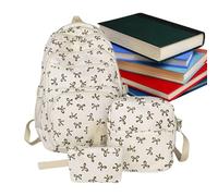 Generico Women's Backpack Bag with Bow, Portable Backpack, Large for Commuters, Work Plane, University Outdoors Nurse, White, Please refer to the description, Please refer to description