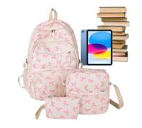 Generico Women's Backpack | Fashion Bow Backpack for Women, Lightweight Large Capacity for Travel, Teachers, Tourism, Business Plane, pink, Please refer to the description, Please refer to description