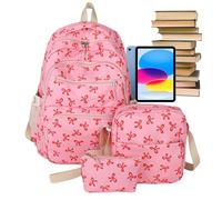 Generico Women's Backpack | Fashion Bow Backpack for Women, Lightweight Large Capacity for Travel, Teachers, Tourism, Business Plane, pink warm, Please refer to the description, Please refer to