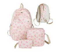 Generico Women's Backpack, Shoulder Bag Work with Female - Large School Backpack Organizer Makeup for Teachers Travel Weekend Daily Use, pink, riferimento alla descrizione, Please refer to