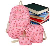 Generico Women's Backpacks | Work Shoulder Bag with Female Bow, Spacious Lightweight for School, Travel, Gym, Work, University, Daily Party Holiday, pink warm, Please refer to the description, Please