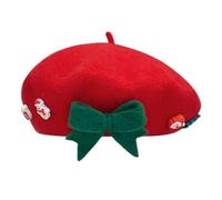 Generico Women's Christmas Hats, Winter Christmas Hats - French Wool Hat | Cute Beret Cap, Warm Winter Christmas Painter Hat, Wool Hat for Women and