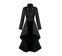 Generico Womens Coat, Ladies Coat, Swallowtail Long Trench Coat - Steampunk Renaissance Coat, Vintage Renaissance Jacket, Victorian Dovetail Long Trench Coat
