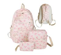 Generico Women's Fashion Backpack, Work Shoulder Bag with Female Bow, Spacious Lightweight for School, Travel, Gym, Work, University, Daily Party Holiday, pink, Please refer to the description, Please