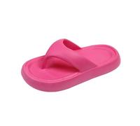 Generico Women's Flip Flops with Seaside Wedge - Soft Rubber Summer Slippers, hot pink, 8 UK