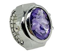 Generico Women's Ring Watch, Novelty Bling Watches Vintage Creative Adjustable Jewelry Watches for Women, purple, riferimento alla descrizione, Please refer to description