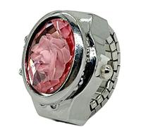 Generico Women's Ring Watch, Novelty Bling Watches Vintage Creative Adjustable Jewelry Watches for Women, pink, riferimento alla descrizione, Please refer to description