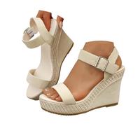 Genérico Women's Sandals Women's Comfortable Sandals, Women's Summer Sandals Single Strap Non-Slip Lightweight Soft Cushioning Breathable Trend 2026 For Holiday, white, 9 UK