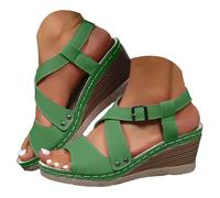Genérico Women's Sandals Women's Comfortable Sandals, Women's Summer Sandals Single Strap Quick-Drying Non-Slip Comfortable Lightweight Breathable for Shower Shopping, green, 5 UK