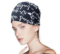 Genérico Women's Slouchy Hat, Loose Hat, Winter Caps with Hat - Elastic, Scarves and Shawls for Women, Wool Hat for Family Gatherings, Letters / black