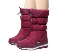 Generico Women's Snow Boots, Winter Snow Boots for Women, Outdoor Boots for | From, Comfortable Winter Boots for Fishing, Hiking, Riding, Running, red, 5 UK