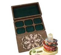 Genérico Wooden Beads Tray for Jewelry, Wooden Bead Storage Organizer,Work Holder Container - Jewelry Accessories Orator Containers Supply