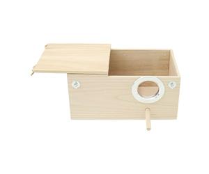 Generico Wooden Bird Nesting Box - Parrot Cage, Mating House, Wooden Breeding Box | Robust Ventilated, Fish Pineapple