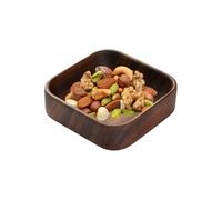 Genérico Wooden Bowls - Square Bowl for Serving Nuts and Appetizers in the Kitchen - Serving Bowl for Charcuterie, for Appetizers, Sweet Sauces, Desserts, Fruits, Condiments and Hummus