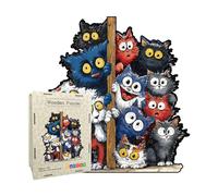 Generico Wooden Cat Toy - Realistic 3D Animal Toys, Unique Irregular Cut | for Kids, Adults and Cat Lovers to Enjoy at Home or Family