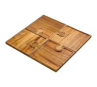 Generico Wooden Cheese Board - Puzzle Serving Tray Rack Handle in for Charcuterie Elegant Snack Server Multipurpose Snack Board Wooden Chopping Boards | Unique Wedding Gift p