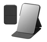 Generico Wooden Desk Vanaity Mirror - Mini Compact Folding Portable Makeup Mirrors for Vanity, Portable Travel Vanity Mirrors Black Pear Purse Wallet