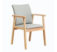 Generico Wooden Dining Chair Set with Armrests, Cushion in Technical Fabric, Rubber Wood Frame, High Load Capacity for the Home