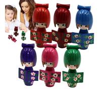 Genérico Wooden Doll Figures: Japanese Kimono Dolls, Traditional Standing Decoration | Hand Painted Wooden Figures with Elegant Details, Durable Craftsmanship Writing Screen