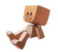 Genérico Wooden Figure for Dashboard - Decoration Cars Little Man Moving Wood, Funny Ornament for Dashboard, Vehicle, Home, Office, Living Room, Bedroom, Bookcase