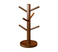 Generico Wooden Holder - Table Cup Organizer, Coffee Holder with Six Hooks | Multifunctional Kitchen Organizer for Jewellery Keys Counter for Weddings in the Living Room
