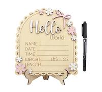 Genérico Wooden Kid Stage - Child Growth, Sign | Natural Timber Photography Prop Keepsake, Personalized Memory Board Stand Set with/for Birthdays
