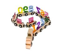 Generico Wooden Learning Tool with Practical Number Recognition - Wooden Magnetic Train with Carriage, for Children, Birthday, Christmas, New Year, Preschool