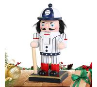 Genérico Wooden Nutcracker Figurine - Christmas Nutcracker 16 cm | Wooden Collector's Object | Table Decoration for Christmas and Parties | More Stable for Desk Shelf.