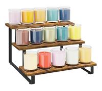 Genérico Wooden Riser Stand - 3 Tier Seasoning Jar Rack - Portable and Straight for Events Markets Stores Jewelry Kitchen Farm