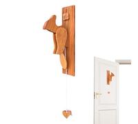 Generico Woodpecker Door Entrance Door, Wooden Front Door Woodpecker Shape Opening and Closing Bells Decoration