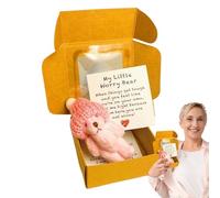 Genérico Worry about the hug of the bear in a box, luxury mini | bear in a box with card, a small hug in bag, mini plush toy as a thoughtful reminder