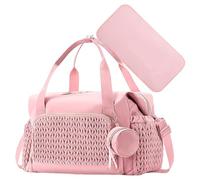 Genérico Wrap with - Large Capacity with Pacifier Cover | Wind Bags with Cable, Reusable Rice Accessories, Kids Accessories for At Home, Travel, Pink, Consulte la descripción, See description