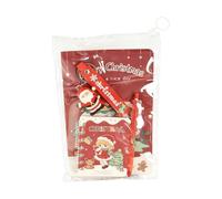 Genérico Writing Material Set For Kids,Christmas Small Notebook With Ballpoint Pen | Santa Keychain | For Kids Students School Classroom Study Note Taking Writing Party