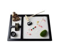 Genérico Zen Sand Garden Table - Miniature Garden | Zen Miniature Garden for Meditation | Adults Relaxation Fun Indoor & Outdoor Ornament Home Work Toy Conference Room