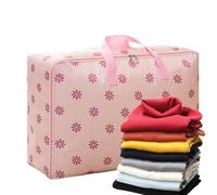 Generico Zipped Blanket Bags | Blanket and Laundry Organizer | Foldable Zipper Bag to Save Space for Clothes Sheets and Blankets