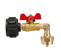Générique 0.5kg Propane Refill Adapter, Elbow Brass Connector - Waterproof Gas Refill Hose Adapter for Camping, Grill, Hiking, Kitchen, Travel, Party, Picnic, Workshop