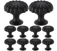 Générique 10 Pieces Pumpkin Design Cabinet Handles Round Zinc Cabinet Handles for Furniture Hardware, Cabinet, Renovation, Bedroom, Bathroom, Garage