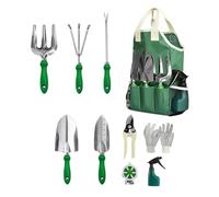 Générique 11 Piece Gardening Tool Set - Includes Carry Bag, Apron & Accessories.Practical Set for the Vegetable Garden, Ideal for Planting Flowers and Vegetables.