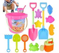 Générique 13 Piece Beach Set - ABS Children's Sand Castle Kit | Accessories Fun Tray with Bucket Watering Can Shovel Rake | Outdoor Activities Garden Park Pool Holiday Summer