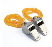 générique 2 x Outdoor Sports Running Trainers Referee Metal Blowing Whistle Lanyard Stylish and Popular Smart