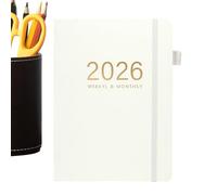 Générique 2026 Diary | A5 School Notebook, Professional Daily Planner for Women Men Students Meeting School Studies Travel Diploma
